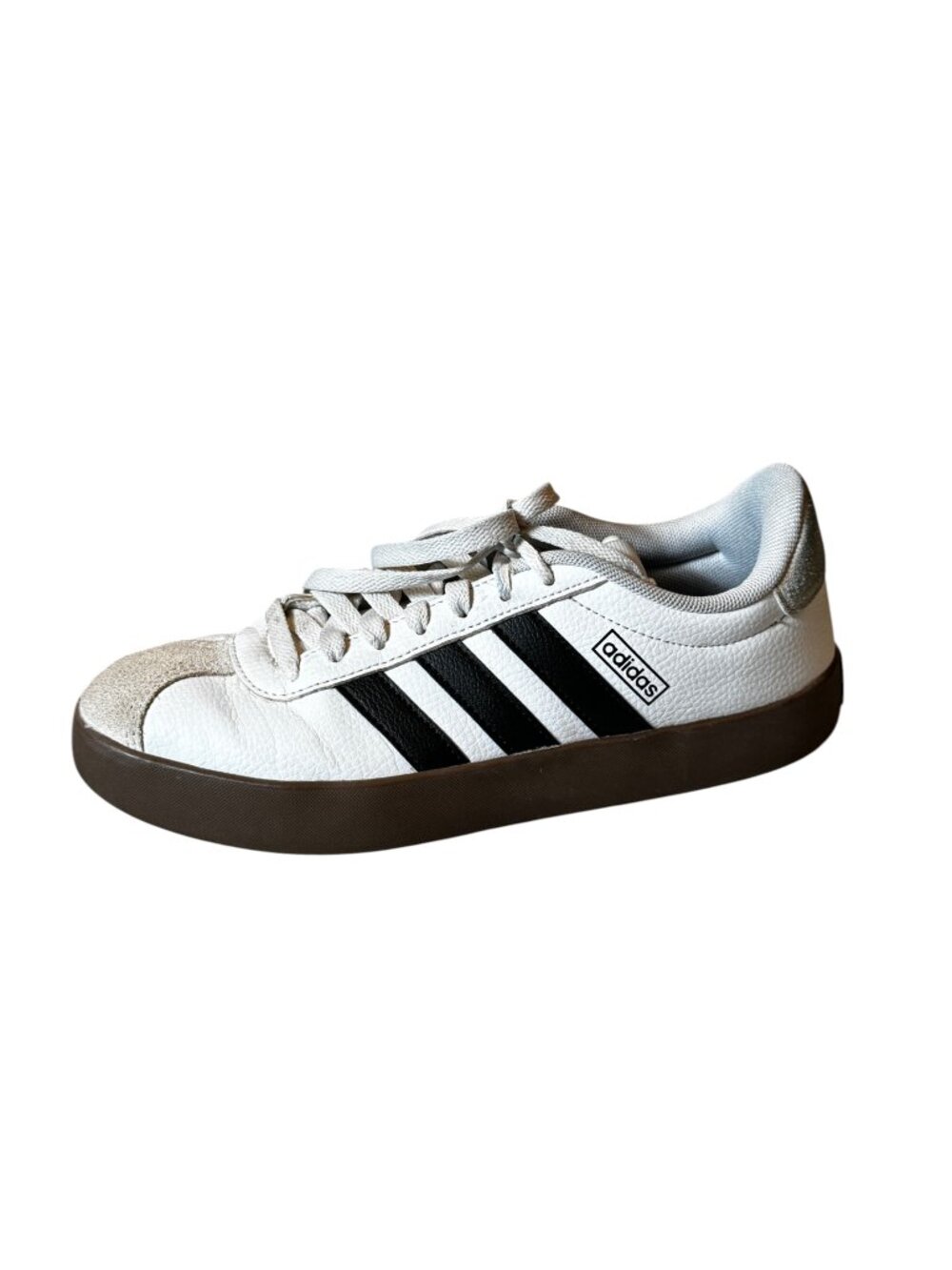 Adidas VL Court 3.0 White Black Gum Sneakers Size 7.5